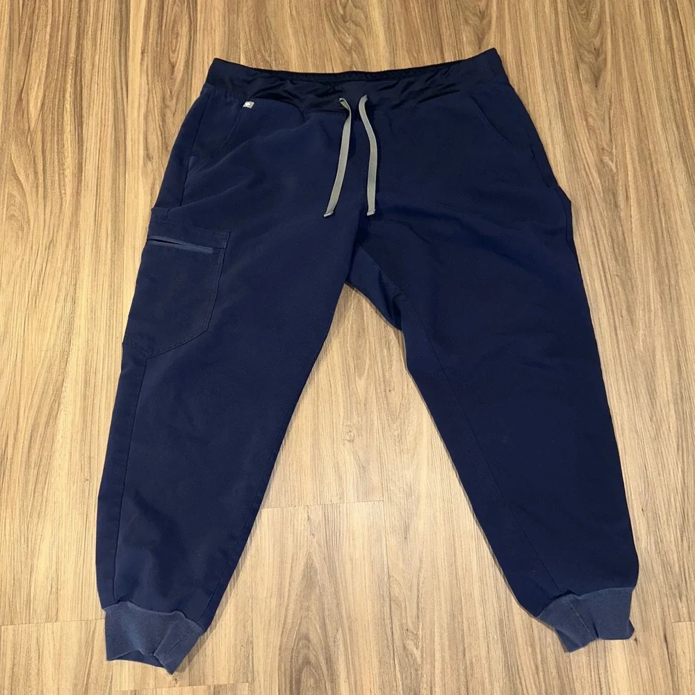FIGS Zamora Technical Collection Navy Blue Jogger Scrub Pants Women's XL Petite‎